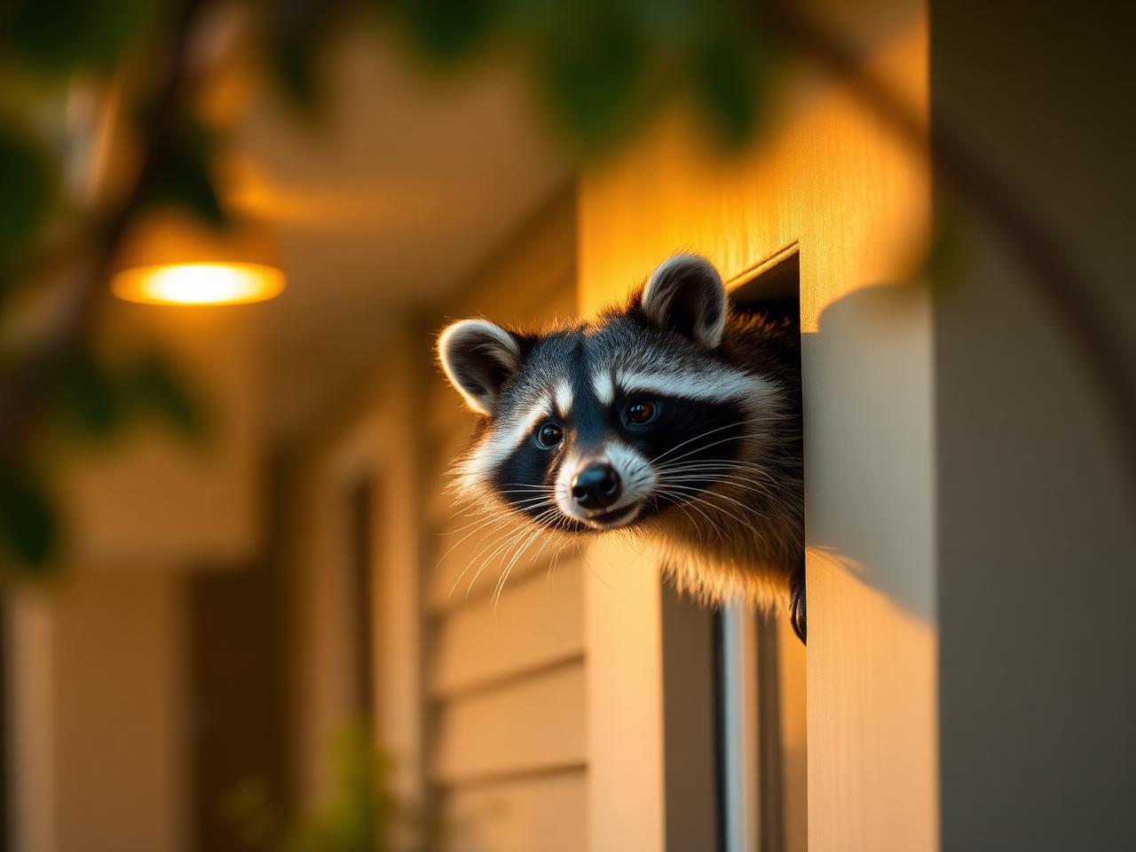 Wildlife specialist inspecting home exterior